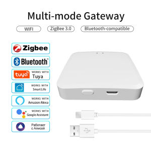 Tuya ZigBee Gateway Smart Home Hub WiFi Bridge Bluetooth Mesh Smart Life Voice Control Works with Alexa Google Home Alice Remote