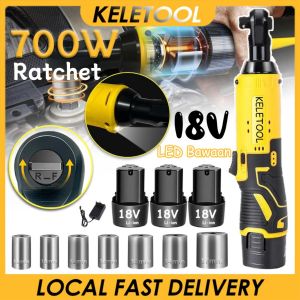 700W Pneumatik Kunci Ratchet Tanpa Kabel & LED Light