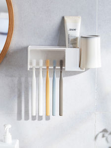 Kệ Để Bàn Chải Đánh Răng Gắn Tường Đơn Giản Không Cần Đục Lỗ Kệ Đựng Kem Đánh Răng Bàn Chải Đánh Răng Bằng Keo