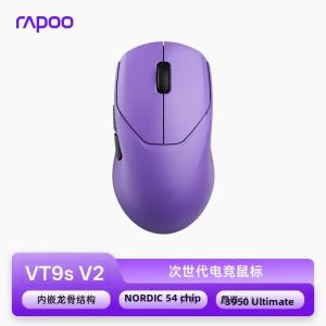 Chuột Chơi Game Nhẹ Rapoo VT9/VT9s V2 53g Tốc Độ Phản Hồi Không Dây 8K Thực Thụ 42000 DPI Cảm Biến PAW3955 Chế Độ Kép 2.4G/có Dây Pin 750 Giờ Cho PC