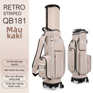 PGM | Túi Du Lịch Gậy Golf Cứng Có Thể Mở Rộng Với Bánh Xe 360°