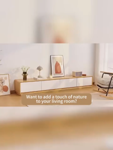 TV cabinet household bamboo TV cabinet simple log retro storage cabinet combination cabinet