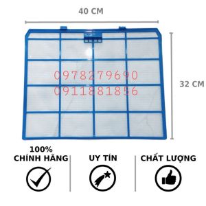 [Hàng chính hãng] Lưới lọc máy lạnh Panasonic 2 HP - 2.5HP (40cm*32cm) và 1 HP - 1.5HP (30.5cm*32cm)