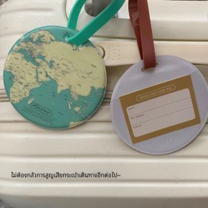แท็ก Boarding Pass แผนที่โลก Lost Proof เรียบง่าย Minimalist เฉพาะกลุ่ม ดีไซน์ ป้ายแท็กกระเป๋าเดินทางระดับไฮเอนด์สําหรับกระเป๋าเดินทาง Check-In