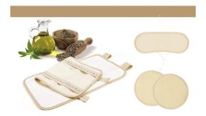 4 Pcs Castor Oil Pack Wrap Organic Cotton for Liver Detox Stomach Belly Neck Breast & Entire Body Reusable Pads Kit for Hot/Cold Compress with Adjustable Elastic Strap Waterproof & Anti Oil Leak