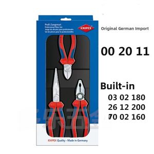 KNIPEX Combination Pliers Set Sharp Nose Flat Mouth Diagonal Cutting Tool Kit Home Use Hand Tools German Origin 10 Pieces Or Less