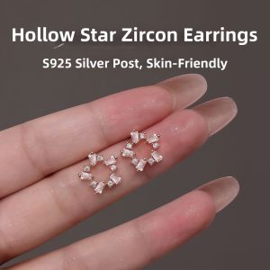 Lnieer | S925 Star Shape Zircon Earrings