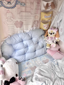 Large Backrest Pillow Student Dormitory Bed Headphone Mobile Phone Support Lumbar Protection Pillow Bedtop Transformation