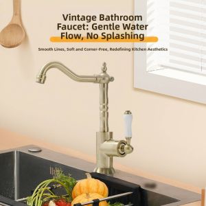 Vintage French Retro Silver Copper Faucet