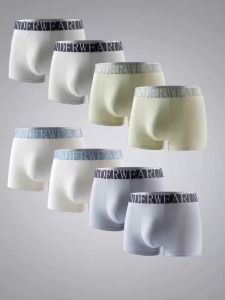 8-Piece Mens Polyester Mid-Waist Boxer Briefs Set (Branded Waistband Multi-Size Options)-Mens Underwear