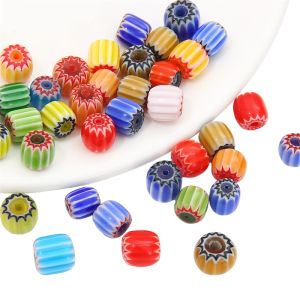 10PCS 8mm thủy tinh nepalese hạt bí ngô cho Tự Làm Vòng Cổ Vòng tay bông tai trang sức làm