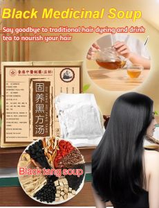 Black formula soup for gray hair support Hair strengthening tea Health tea bags Hair darkening tea bag