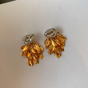 CAFFTI | Face Slimming Silver Waterfall Fringe Earrings
