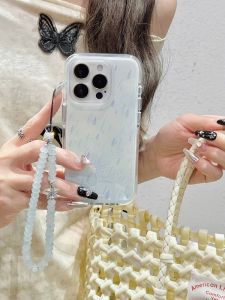 Summer Raindrop iPhone 16 pro Max Phone Case Womens Style Full Cover Protective Shell Anti-Fall Simple Minimalist Design