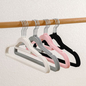No-Trace Anti-Slip Velvet Clothes Hanger Japanese Style Dry Wet Use Storage Tool for Home Dormitory Clothes Organizer