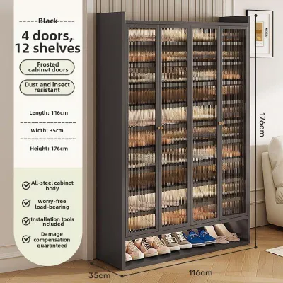 AYIJIE | Waterproof Mold-Resistant Large Capacity Steel Shoe Cabinet
