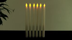 6PCS LED Candle Light: A Battery Operated Flameless Realistic White Candle Stick