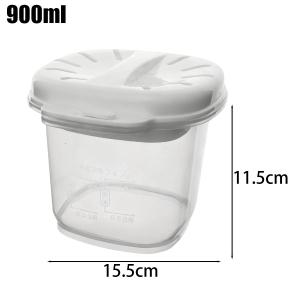 YESPERY Multi-Function Microwave Rice Cooker All-in-One Lunch Box for Cooking Washing Draining Rice Steamer 900ML