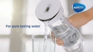 BRITA water filter carafe (13L) incl. 1 MicroDisc filter - reducing chlorine microparticles & other impurities