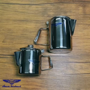 M Well Kitchenware กากาแฟสเตนเลส เหยือกสแตนเลสมีฝาปิด มี2ขนาด12oz/16oz