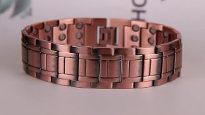 ARADOO 3X Strength 3500 Gauss Neodymium Magnetic Copper Bracelet for Men Pure Copper Bangle Wristband Jewelry Gifts