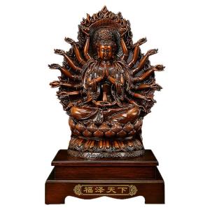 Ji Shanyuan | Tượng Bồ Tát Quan Âm Nghìn Tay Đế Sen Màu Vàng Cát