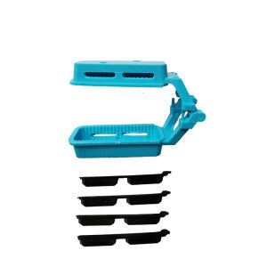 40PCS Dental Lab ผลิตภัณฑ์ครึ่งปากทิ้งพลาสติก Articulator สีฟ้าใน Lab รุ่นทํางาน