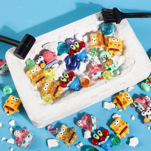 Childrens Gem Archaeology Mining Toys Treasure Hunting Knock Dinosaur Fossil Boys and Girls Diamond Treasure Digging Plaster Blind Box