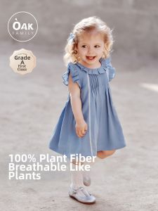 OAK FAMILY | Cool Summer Linen Girls Dress