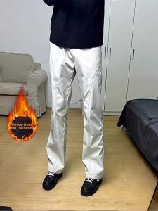 Slimming Unique Design Flannel Soft Shell Casual Pants