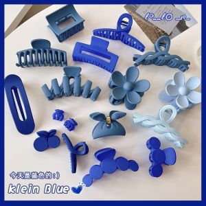 Kẹp Tóc Cá Mập Màu Xanh Klein Thanh Lịch Kẹp Tóc Mái Lệch Kẹp Tóc Sau Đầu Phụ Kiện Tóc Kẹp Tóc Cá Mập Phổ Biến Trên Internet