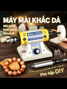 Máy mài đánh bóng để bàn 950W 220V điều chỉnh tốc độ đa năng DIY khắc gỗ đá quý trang sức kim loại