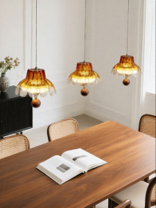 FANCY LAMP CLUB | French Retro Triple-Head Eye-Protection Dining Room Chandelier