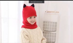 [SG Stock/Fast Shipping]Toddler Winter Hat Baby Winter Hat Fleece Lined Girls Boys Winter Hat Kids Winter Hat Scarf