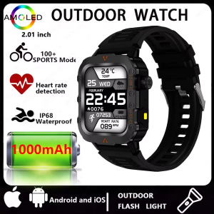 New Smart Watch Men AMOLED Screen Outdoor IP68 Waterproof Bluetooth Call Smartwatch Fitness Sports Watches Sleep Health Monitor