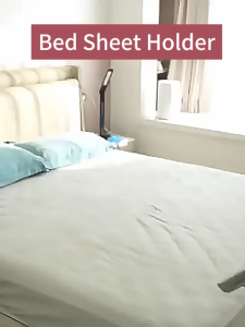 Bed Sheet Holders 4PCS with Lock Strips Fitted Sheet Holders for Corners No More Loose Sheets Easy Installation