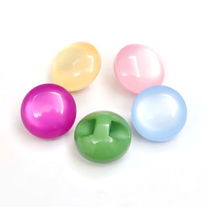 กระดุมเสื้อเชิ้ตทรงกลมผู้หญิงสีเขียวเรซินสเวตเตอร์เสื้อคาร์ดิแกนเสื้อโค้ทกระดุมประดับเสื้อผ้าสีฟ้า10-25มม.