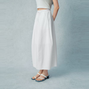 SEIFINI | Airy Balloon Skirt Slim Fitting Concealing High Waisted Drawstring Half Skirt
