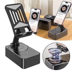 3 In 1 Mobile Cell Phone Stand Holder Power Bank With Bluetooth-compatible Speaker Wireless Speaker Adjustable Tablet Desktop Live Rotating Foldable Lazy Bracket