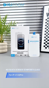 Kính cường lực trong suốt không viền đen và che bụi màn loa Kuzoom cho tất cả dòng iphone (Hàng chính hãng)