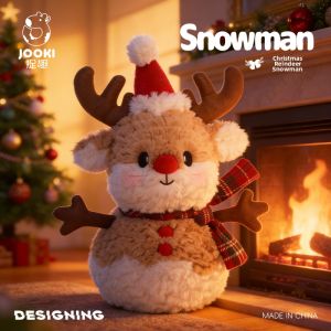 JOOKE | Cute Christmas Reindeer and Snowman Plush Toy Sleeping Pillow