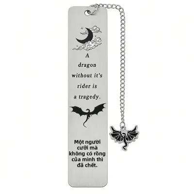 Fantasy Dragon Kim Loại Bookmark Thép Không Gỉ Gothic Sách Quyến Rũ Dành Cho Những Người Yêu Sách Học Sinh Đồ Dùng Học Tập Quà Tặng Cho Người Hâm Mộ Rồng