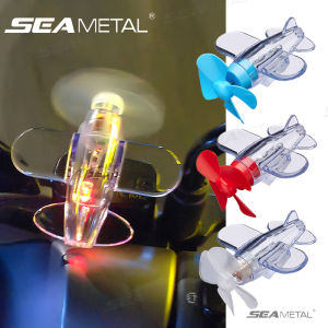 SEAMETAL Luminous Motorcycle Small Airplane Lamp Electric Bike Decoration Motorcycle Ornament Wind Powered LED Bright Lights