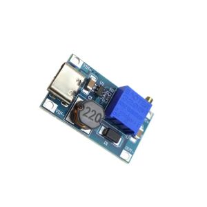 MT3608 DC-DC Boost Converter Step Up Module Adjustable Voltage Regulator 2V-24V to 5V-28V 2A Micro USB Type-C for Arduino DIY