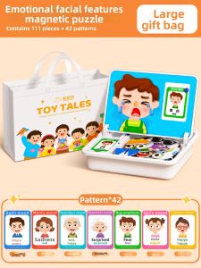 STARRY ARK | Educational Magnetic Puzzle for Children Aged 3-6 Cognitive Emotion & Facial Feature Recognition Toy