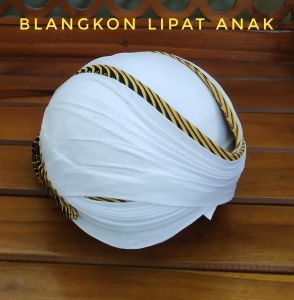 COD Blangkon anak jogja lipat  anak tanggung(ABG)warna putih samurai coklat jebeh murah