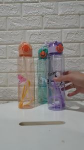 BOTOL MINUM / TEMPAT MINUM / TUMBLER ANAK 650ml DENGAN SEDOTAN DAN TALI PENDEK KARAKTER KUROMI MY MELODY & CINNAMONROLL