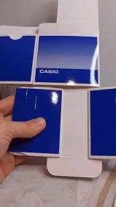 กล่องนาฬิกา CASIO สีน้ำเงิน กล่องกระดาษ กล่องนาฬิกาข้อมือCasio กล่องCasio + กล่องCasioหมอน