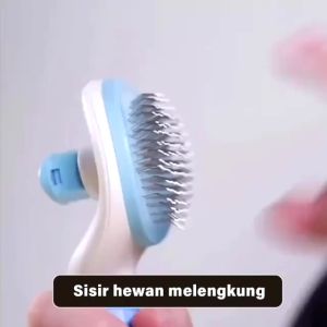Sisir Rambut Binatang Peliharaan Hair Removal Grooming Comb - Gray / Sisir Bulu Kucing / Sisir Bulu Hewan / Sisir Bulu Anjing / Sisir Hewan