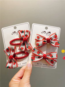 เครื่องประดับผมปมผีเสื้อสตรอเบอร์รี่สําหรับเด็กผู้หญิง เด็กทารก กิ๊บติดผมเด็กผู้หญิงคลิปขอบที่คาดผมและผ้าคาดผมเด็ก